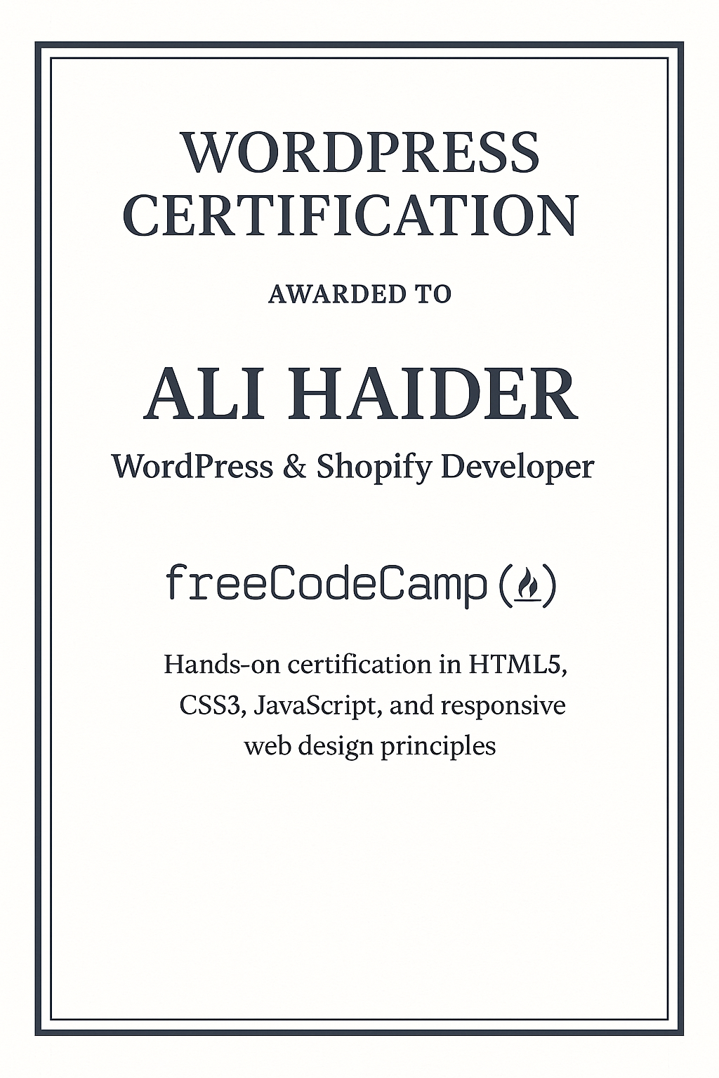 WordPress Certification – freeCodeCamp
